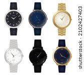 wristwatches. realistic luxury... | Shutterstock .eps vector #2102427403