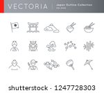 japan outline icons collection... | Shutterstock .eps vector #1247728303
