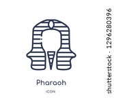 linear pharaoh icon from desert ... | Shutterstock .eps vector #1296280396