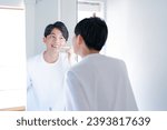 Small photo of Japanese man with a toothbrush