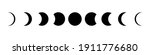 Moon Phases Flat Icon...