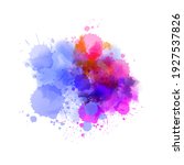 multicolored splash watercolor... | Shutterstock .eps vector #1927537826