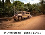 Small photo of Outlived school bus on the side of the road in Puerto Princesa, Palawan.