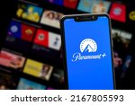 Small photo of Cali, Colombia - June 12 2022: "Paramount Plus" logo on the smartphone screen. Paramount Plus is an online video streaming subscription service.