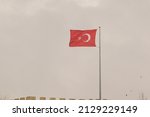 Erzurum In Turkey. Turkish Flag ...