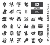 bird icon set. collection of 32 ... | Shutterstock .eps vector #1305537133