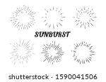  vintage sunburst collection... | Shutterstock .eps vector #1590041506