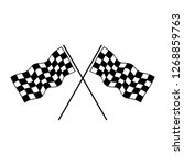 racing flag icon. vector... | Shutterstock .eps vector #1268859763