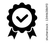award vector icon  badge with... | Shutterstock .eps vector #1344638693