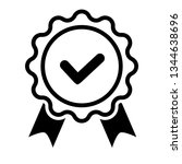 award vector icon  badge with... | Shutterstock .eps vector #1344638696