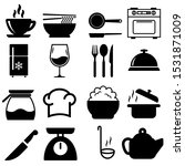 kitchen vector icons set.... | Shutterstock .eps vector #1531871009