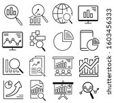data analysis line icons set.... | Shutterstock .eps vector #1603456333
