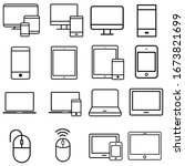 smart devices icons vector set. ... | Shutterstock .eps vector #1673821699
