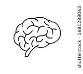 human brain vector icon.... | Shutterstock .eps vector #1681288063
