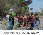 Small photo of Kulon Progo, Indonesia - October 2019: The Kembul Sewu Dulur Festival is a hereditary tradition of the residents of Pendoworejo Village, Girimulyo District, Kulonprogo Regency for 10 years.