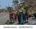 Small photo of Kulon Progo, Indonesia - October 2019: The Kembul Sewu Dulur Festival is a hereditary tradition of the residents of Pendoworejo Village, Girimulyo District, Kulonprogo Regency which has been running