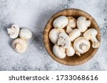 Raw Mini Mushroom Champignon In ...