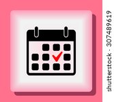 calendar sign icons  vector... | Shutterstock .eps vector #307489619