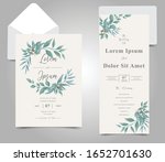 watercolor wedding invitation... | Shutterstock .eps vector #1652701630