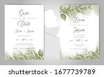 greenery floral wedding... | Shutterstock .eps vector #1677739789