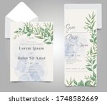 elegant watercolor wedding... | Shutterstock .eps vector #1748582669