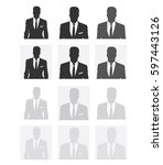unknown person silhouette. ... | Shutterstock .eps vector #597443126