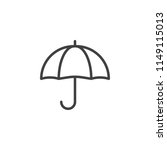 Umbrella Outline Icon. Linear...