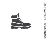Hiking Boot Vector Icon. Filled ...