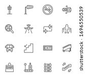 Airport Line Icons Set. Linear...