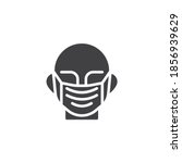 face mask front view vector... | Shutterstock .eps vector #1856939629
