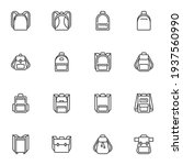 backpack line icons set ... | Shutterstock .eps vector #1937560990