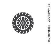car wheel vector icon. filled... | Shutterstock .eps vector #2029899476