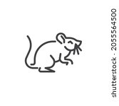 mouse animal line icon. linear... | Shutterstock .eps vector #2055564500