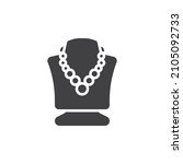 necklace on a mannequin vector... | Shutterstock .eps vector #2105092733