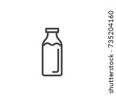 Milk Bottle Line Icon  Outline...