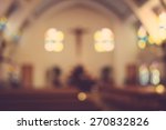 Church Interior Blur Abstract...