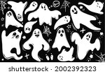 set of ghosts  cobwebs for... | Shutterstock .eps vector #2002392323