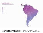 vector map of south america.... | Shutterstock .eps vector #1439449313
