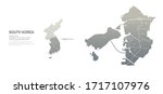 incheon map. south korea city ... | Shutterstock .eps vector #1717107976
