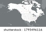 north american countries map. ... | Shutterstock .eps vector #1795496116