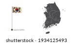 south korea map. gray national... | Shutterstock .eps vector #1934125493