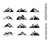 vintage monochrome mountains... | Shutterstock .eps vector #1806592843