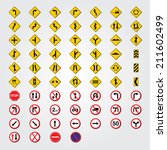 traffic symbols vector | Shutterstock .eps vector #211602499
