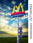 Small photo of Logo McDonald's drive thru 24 hours Food and beverage business Rafting American food in Thailand Nonthaburi - Bang Bua Thong 27 September 2019