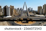 Small photo of Goiania, Goias, Brazil - 08.15.2023 - Downtown Goiania at midwest Brazil state of Goias. Panoramic landscape of capital city with famous outdoors landscapes. Landmark city. Travel destination.