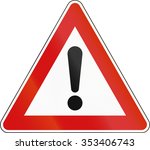 slovenian road warning sign  ... | Shutterstock . vector #353406743