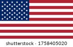 vector image of the usa flag in ... | Shutterstock .eps vector #1758405020
