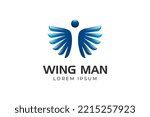 vector angel wings logo element....