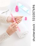 manicure and hybrid nails... | Shutterstock . vector #531007696