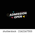 Admissions Open. Flat Vector...
